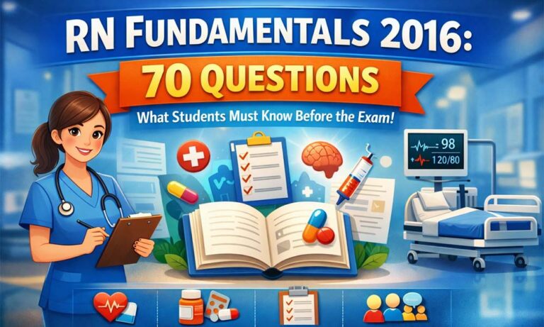 RN Fundamentals 2016 70 Questions: What Students Must Know Before the Exam