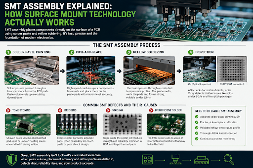 SMT Assembly Explained: How Surface Mount Technology Actually Works